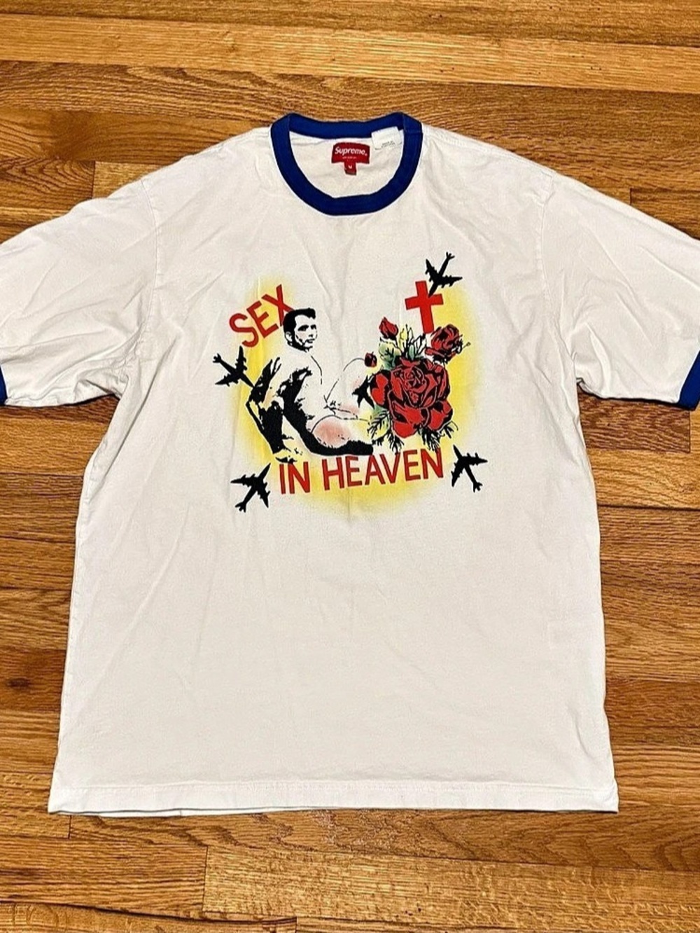 Supreme Sex in Heaven Ringer Tee in M